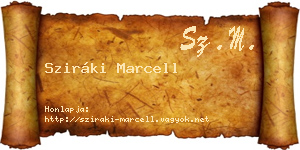 Sziráki Marcell névjegykártya