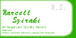 marcell sziraki business card